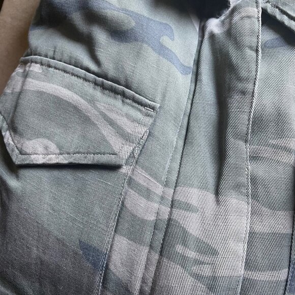 Rails Utility Jacket Womens Medium Camo Drawstring Lined Tencel Linen Pockets - Picture 7 of 10